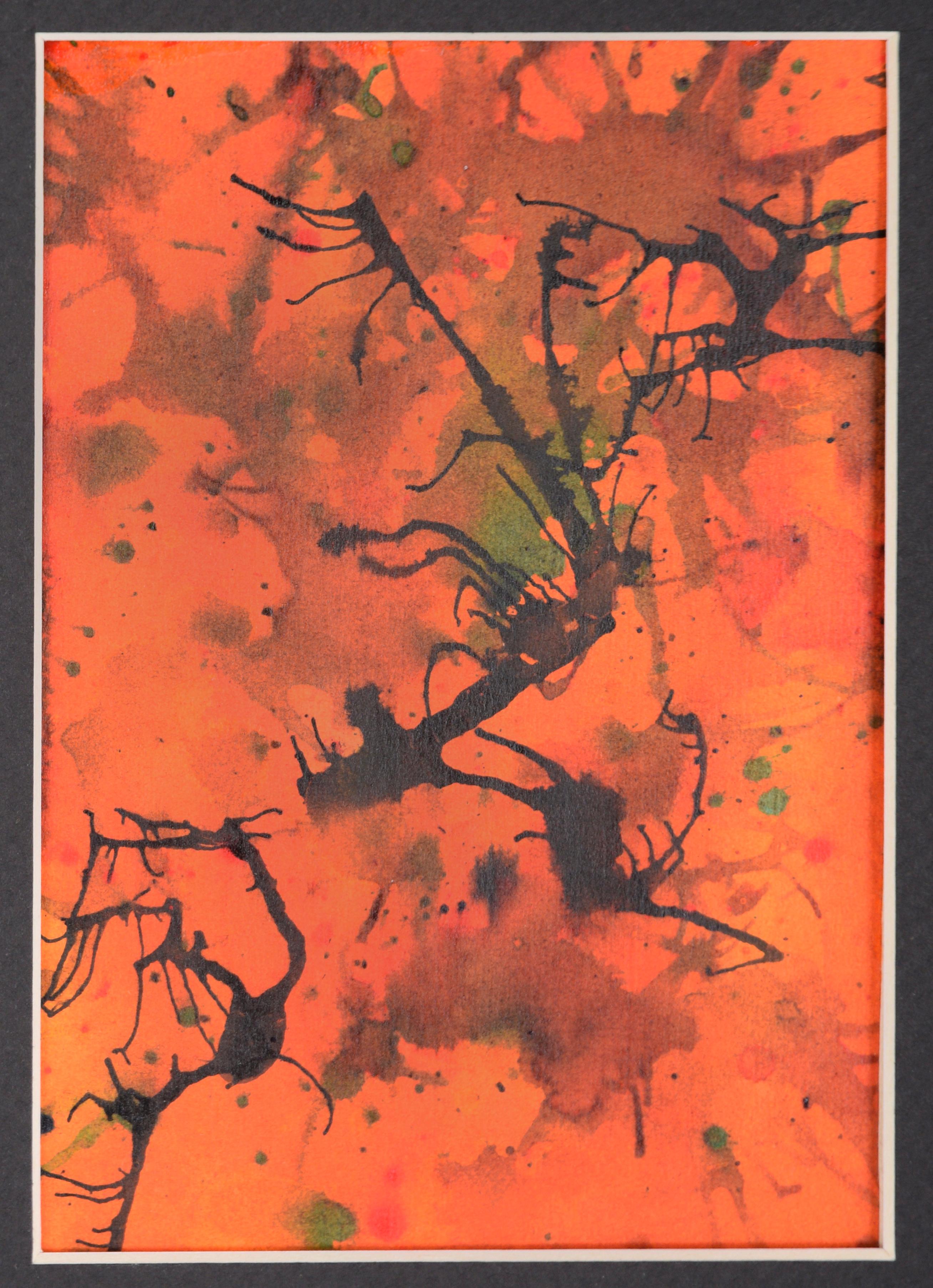 Infusión de Naranja - Acuarela y Tinta sobre Papel - Painting Abstracto de Dister