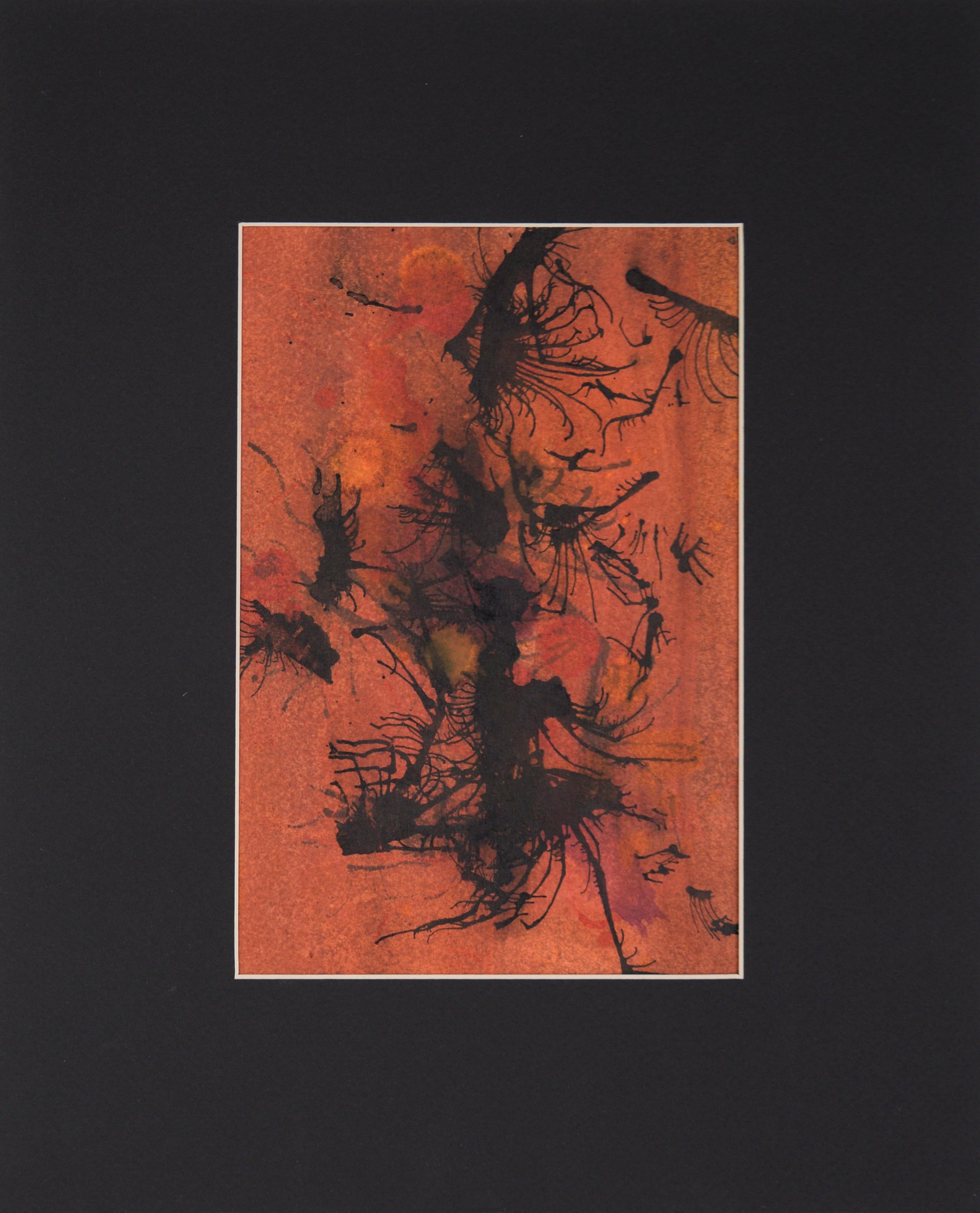 Abstract Painting di Dister - Resilienza - Acquerello astratto e inchiostro su carta