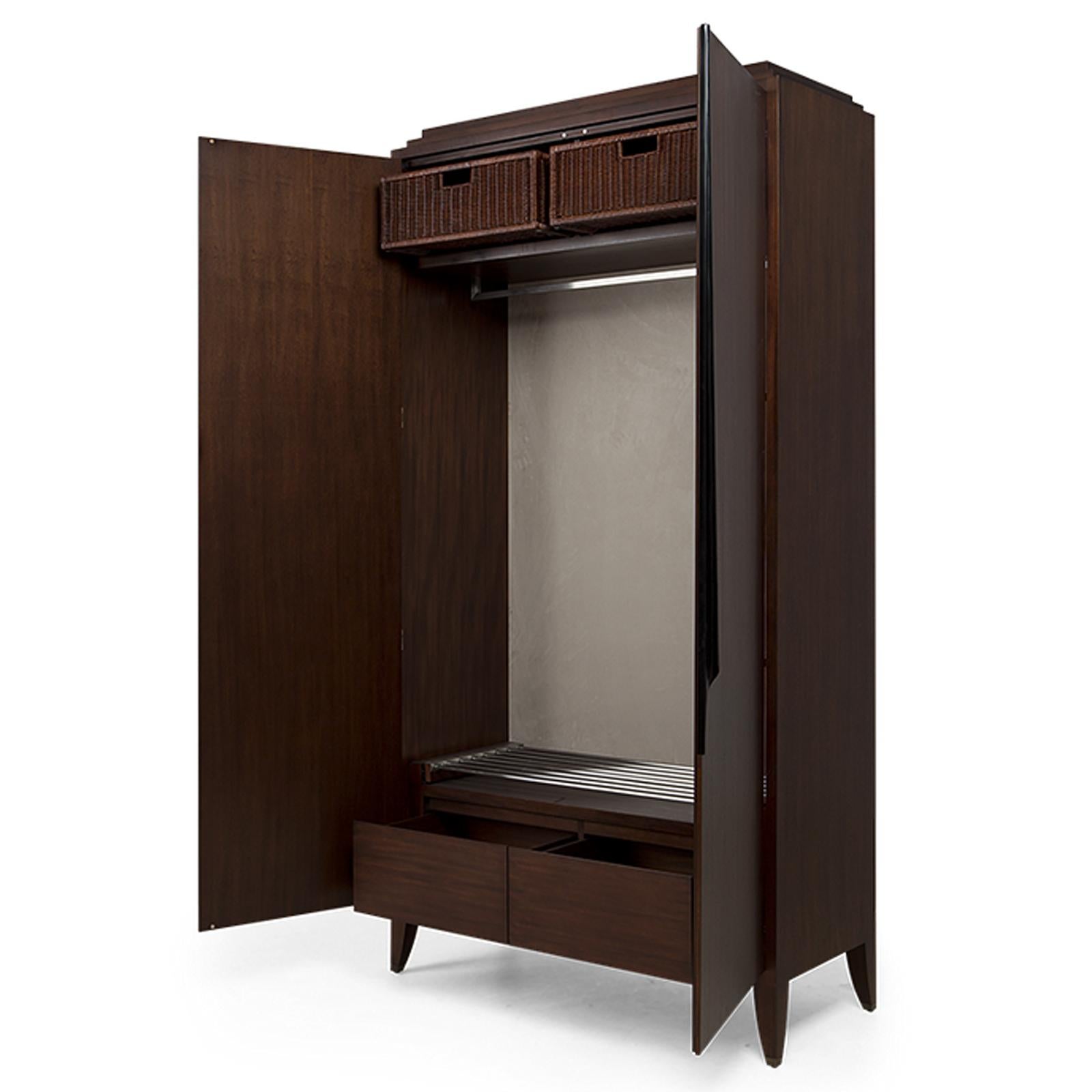 Contemporary Distinct Large Cabinet in Mahogany Wood For Sale