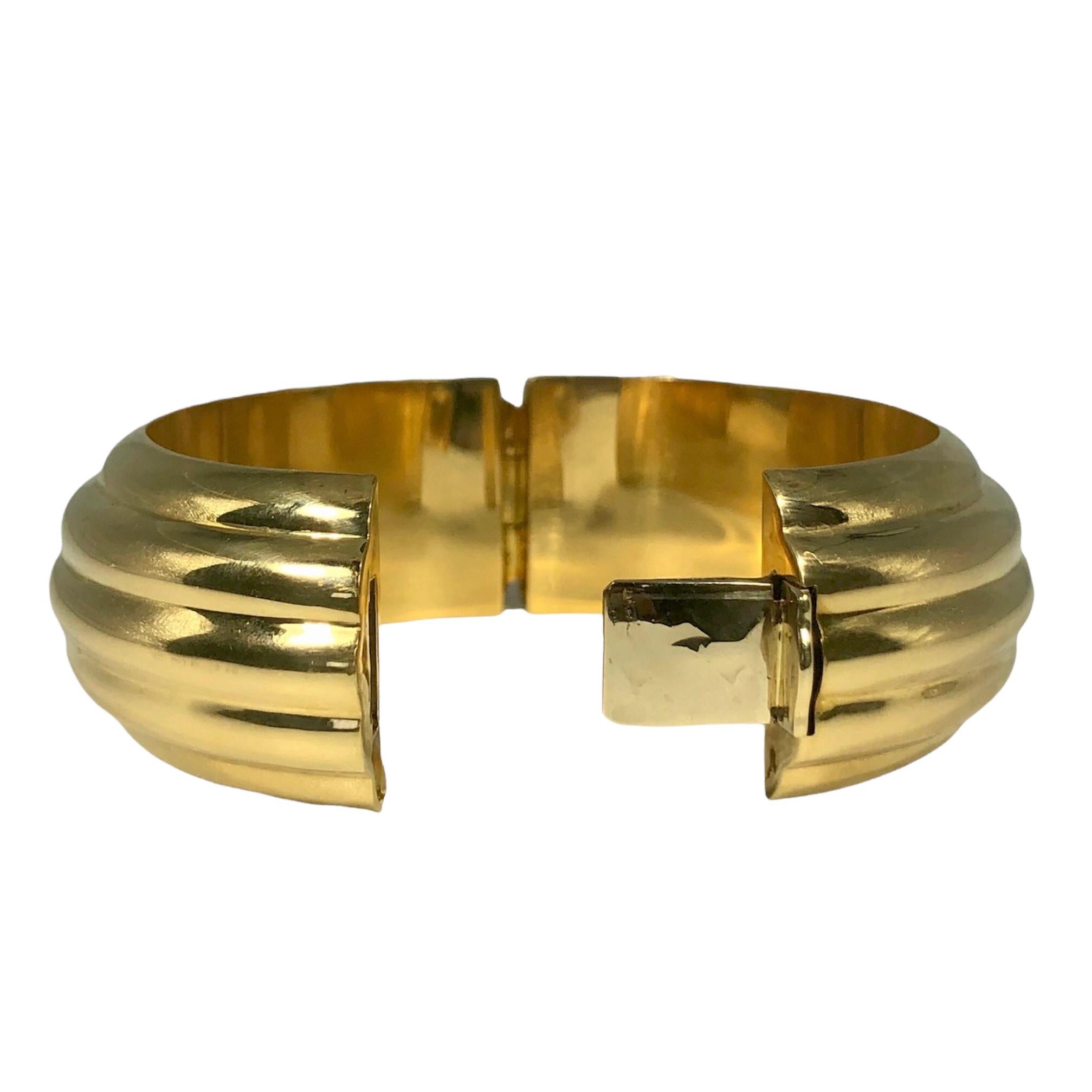 fluted gold bangle