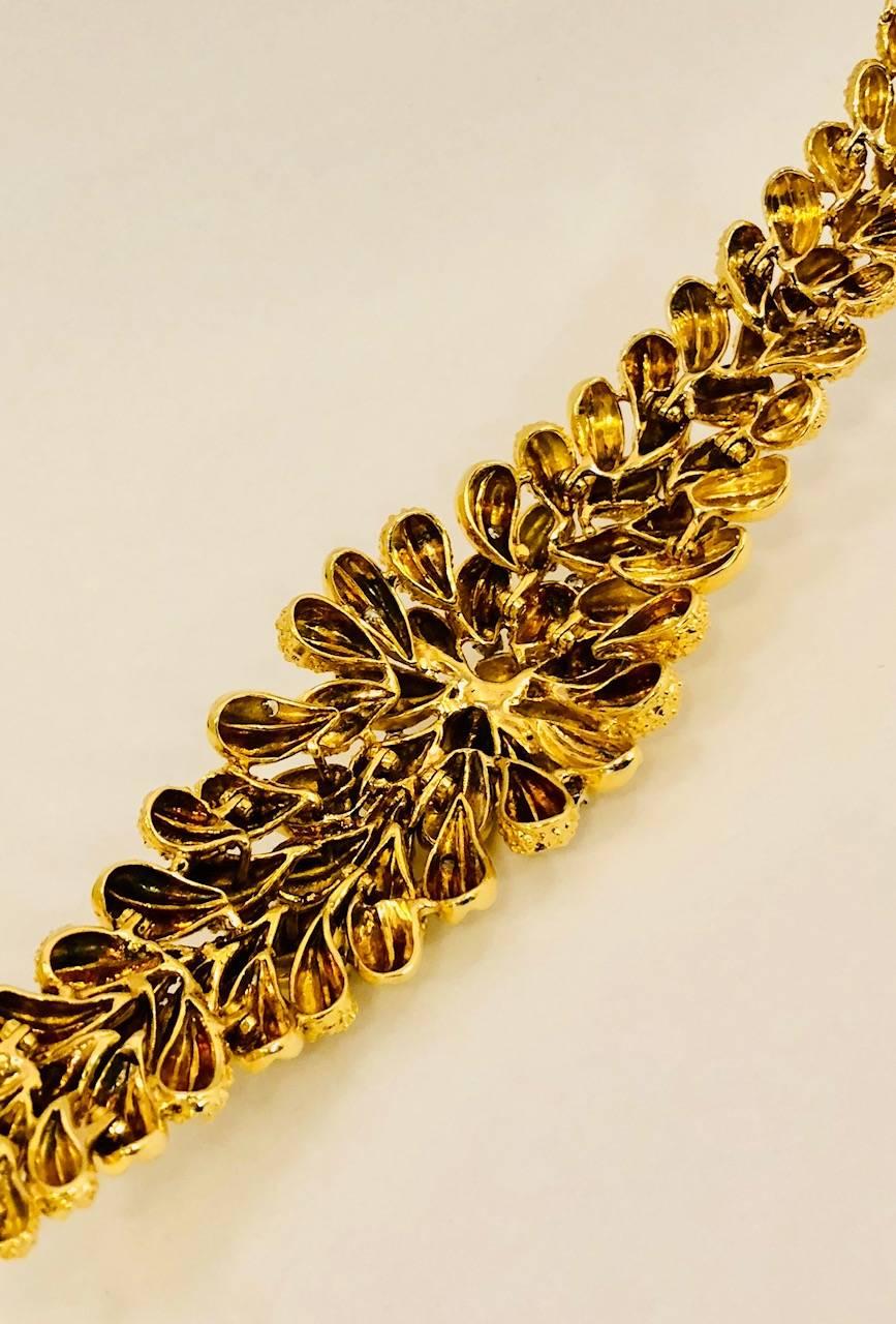 Byzantine Distinctive Diamond Bracelet 18 Karat, 1950s