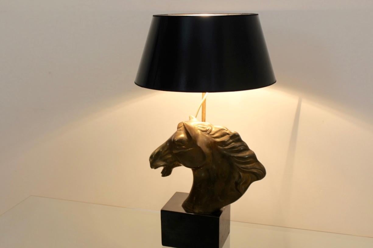 Distinctive French ‘Cheval’ Horsehead Table Lamp, 1970s For Sale 2