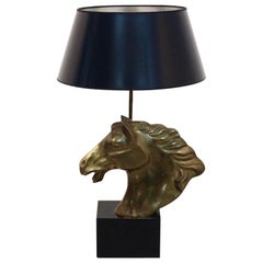 Distinctive French ‘Cheval’ Horsehead Table Lamp, 1970s