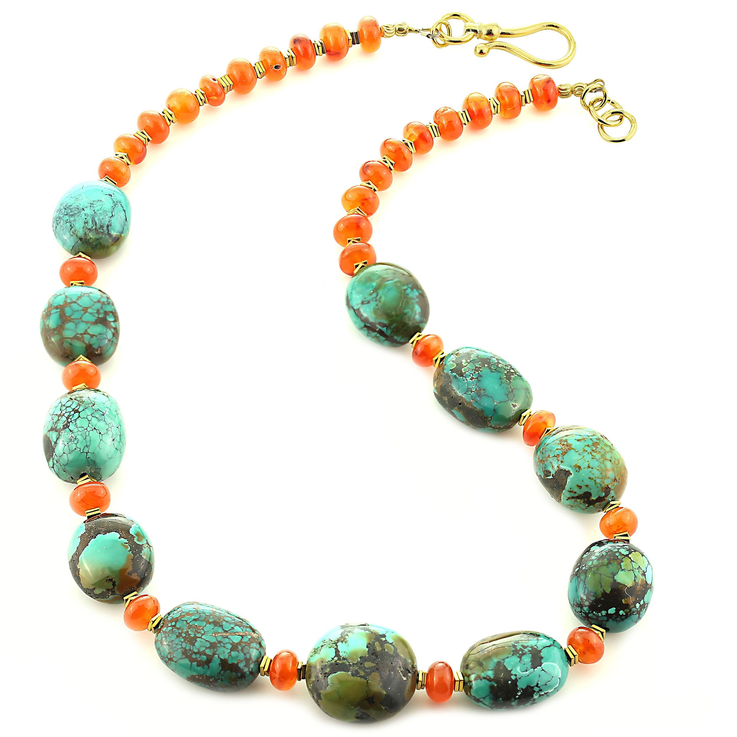 carnelian and turquoise necklace