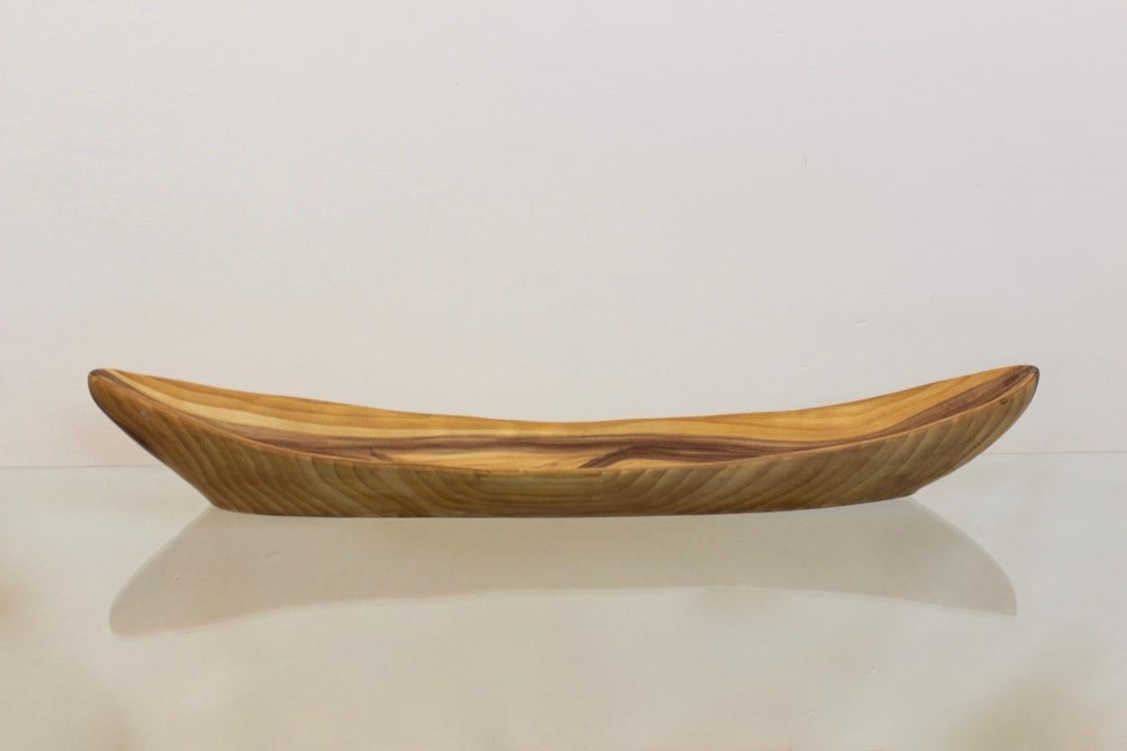 Außergewöhnliche Vallauris Grandjean Jourdan-Holz-Grain-Keramikplatte, Frankreich (20. Jahrhundert) im Angebot