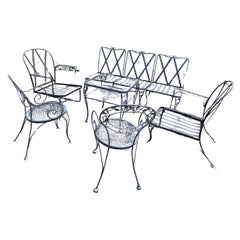 Vintage Woodard Wrought Iron Patio Set