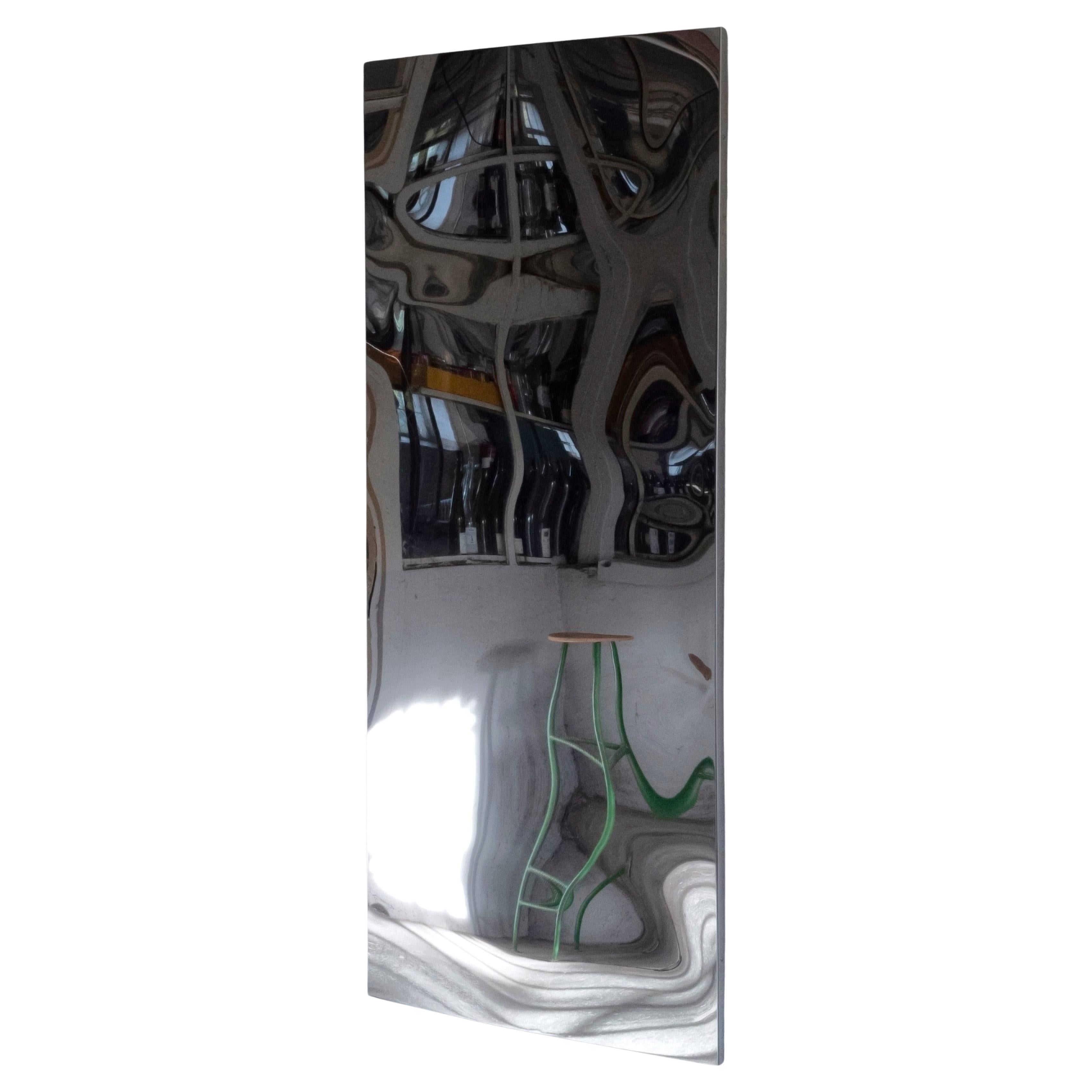 Specchio verticale da 200 cm in acciaio inox lucidato di Julien Vidame