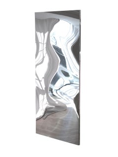 Distorting 300 cm Vertical Mirror in Polished Stainless Steel by Julien Vidame