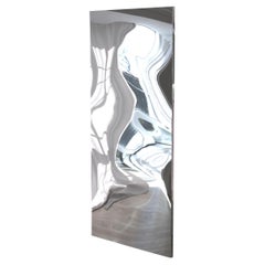 Distorting 300 cm Vertical Mirror in Polished Stainless Steel by Julien Vidame