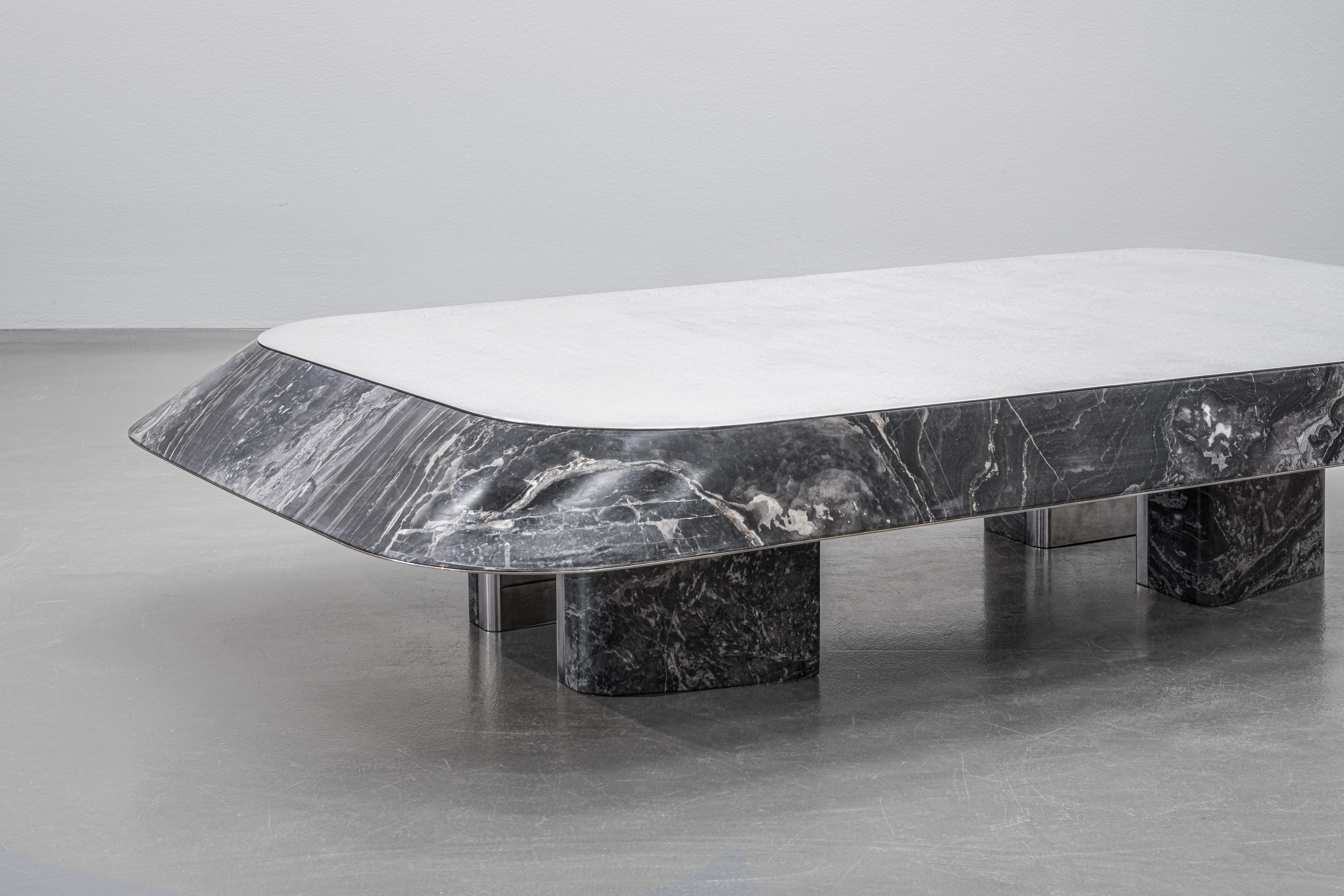 Modern Distortion Series Object 1 Marble Coffee Table by Emelianova Studio For Sale