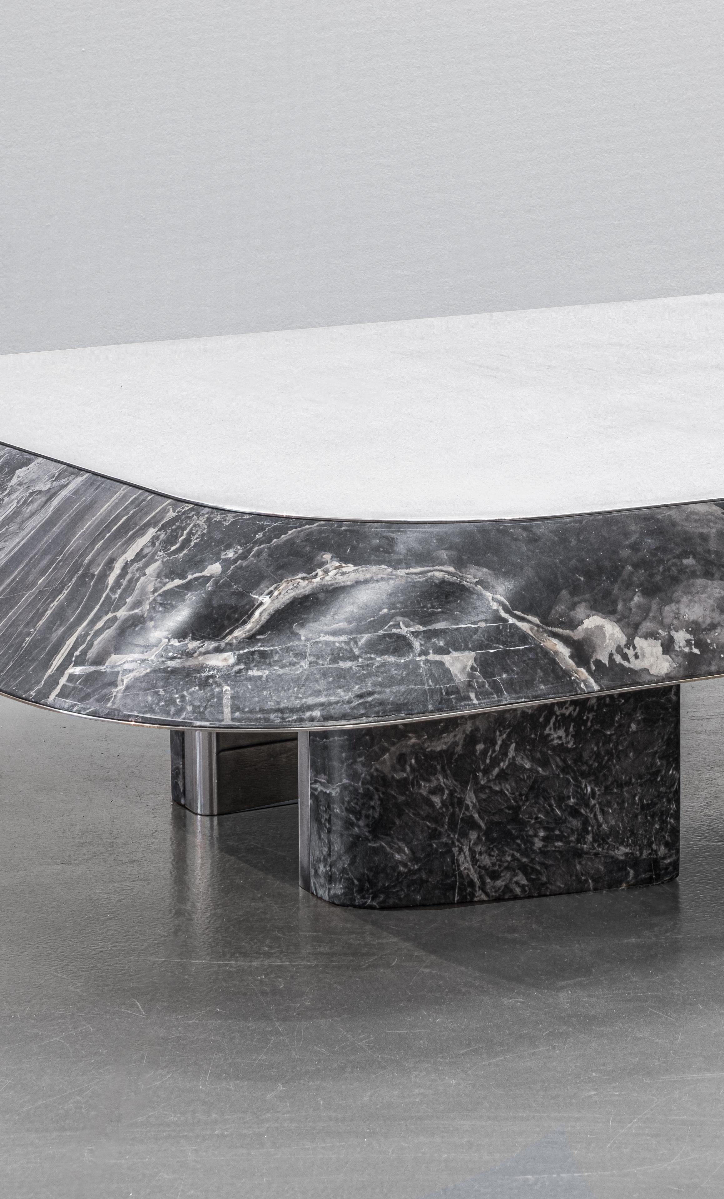Italian Distortion Series Object 1 Marble Coffee Table by Emelianova Studio For Sale