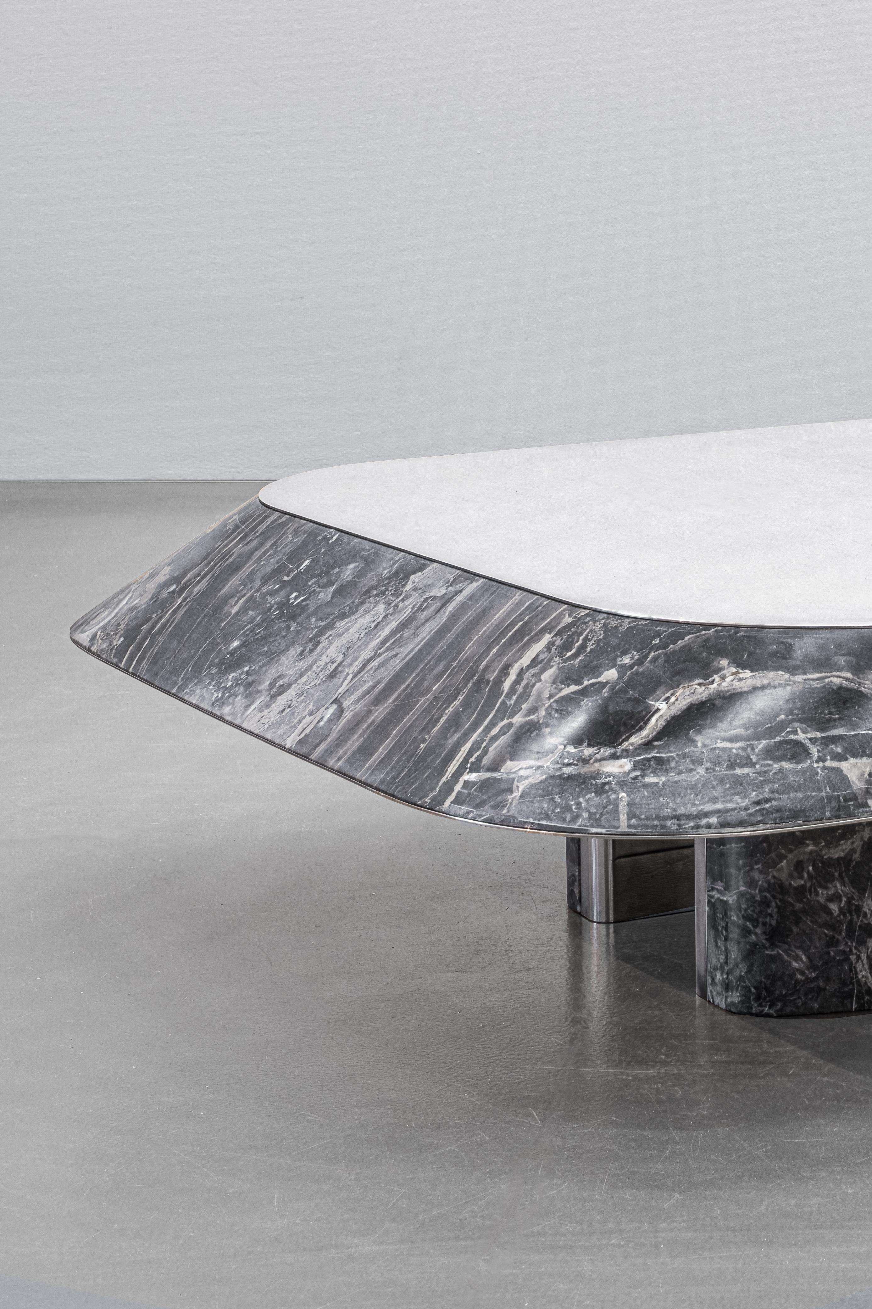 Contemporary Distortion Series Object 1 Marble Coffee Table by Emelianova Studio For Sale