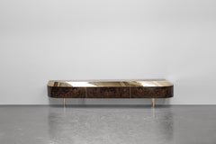 Distortion Series Object 5 Polished Brass Console by Emelianova Studio