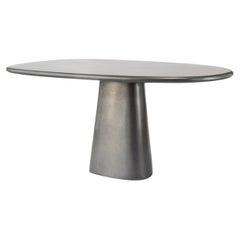 Distortion, StudioManda, Dining Table, Liquid Metal, Silver, Lebanon, 2022