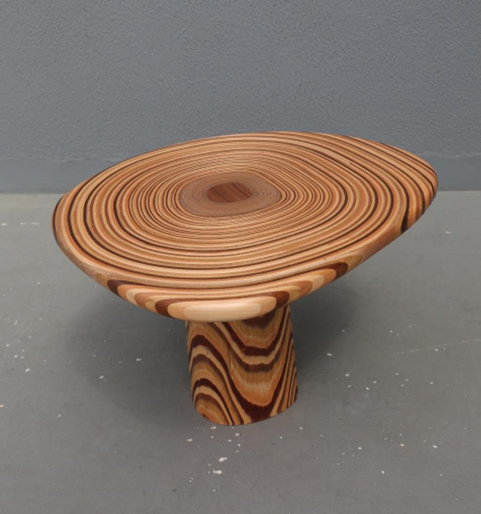 mixed wood coffee table