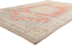 Distressed 1960's Persian Viss Carpet with Modern Style