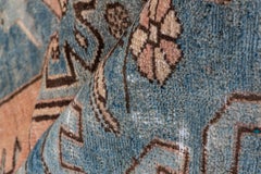 Distressed Afghan Runner, Pink and Blue Tones