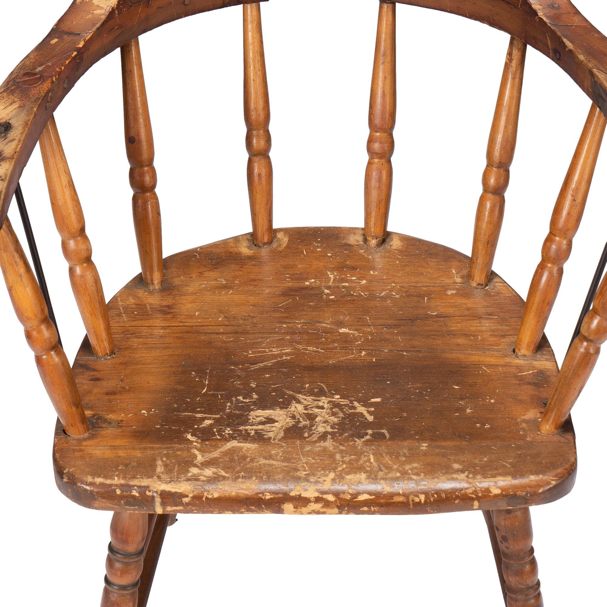 Distressed American firehouse armchair, 1800's For Sale 5