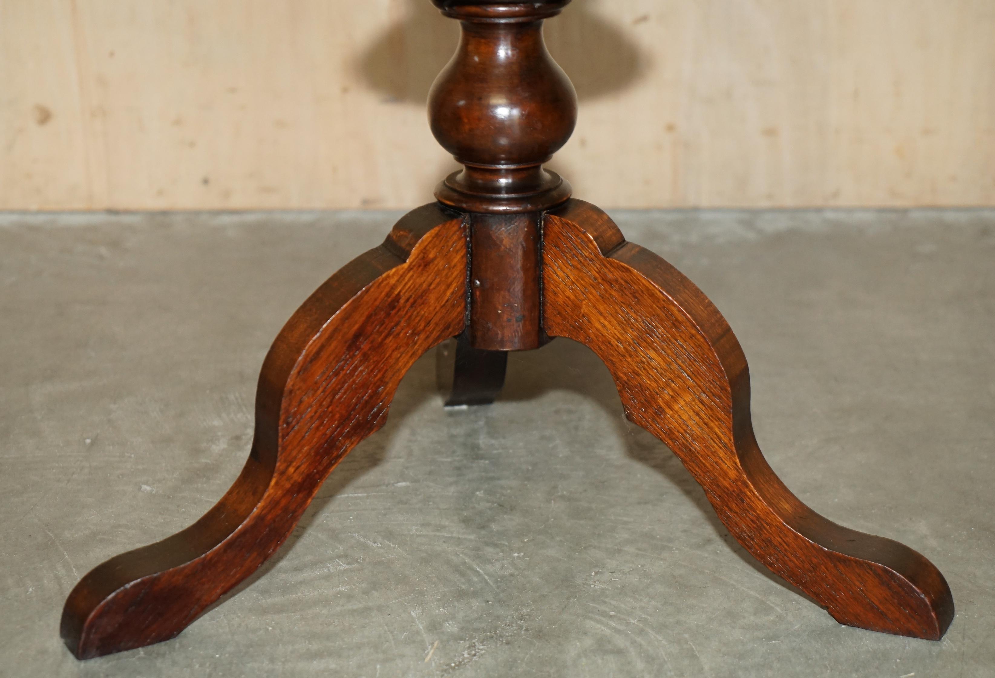 DISTRESsed ANTIQUE BURR WALNUT & HARDWOOD SEWiNG WORK TABLE CHESS BOARD TOP im Angebot 3