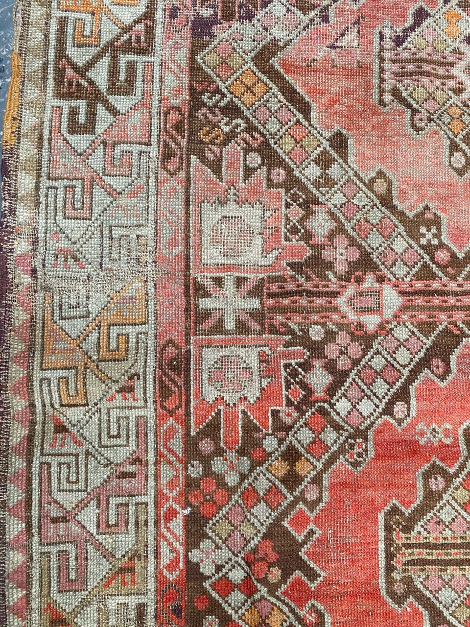 Distressed Antique Caucasian Karabagh Rug 2