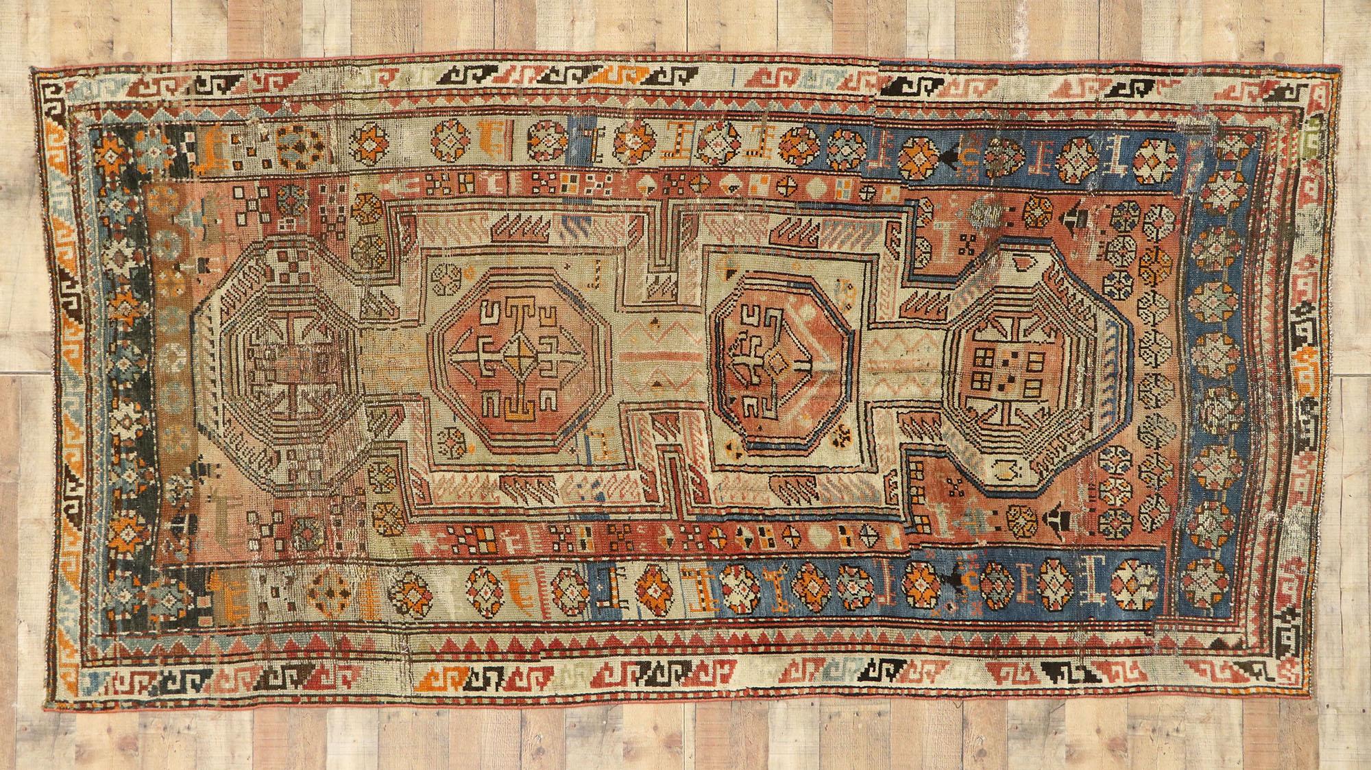 1880's Caucasian Kazak Carpet For Sale 2