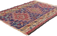 Distressed Antique Caucasian Soumak Rug
