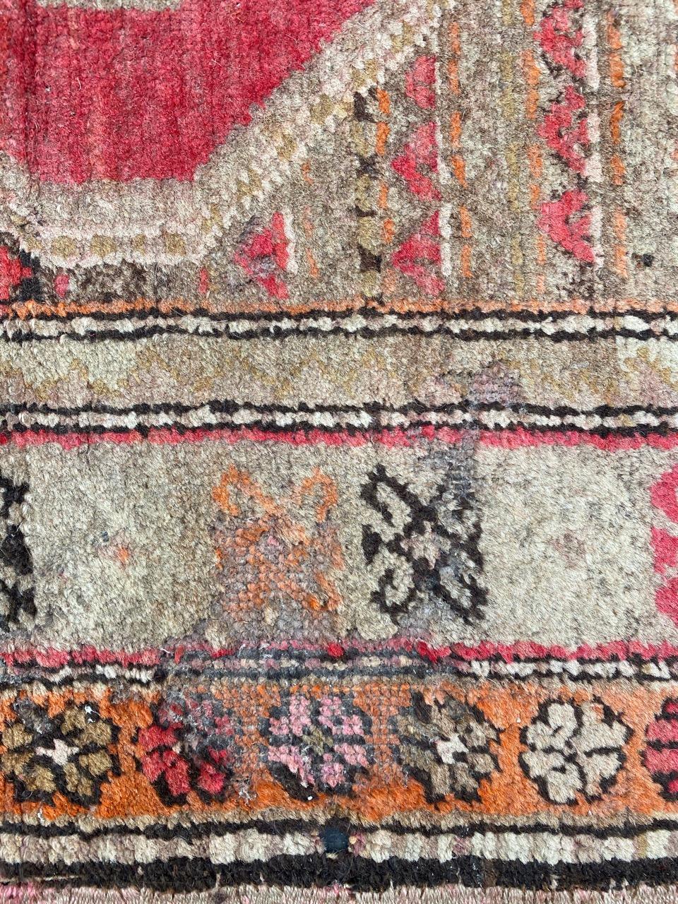 Distressed Antique Caucasien Karabagh Rug 10