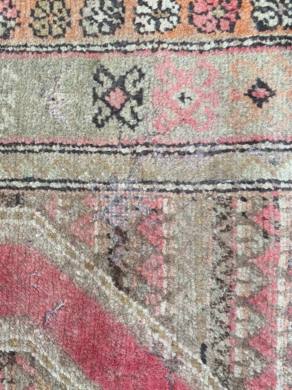 Distressed Antique Caucasien Karabagh Rug 11