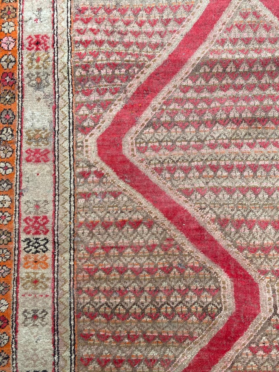 Distressed Antique Caucasien Karabagh Rug 1