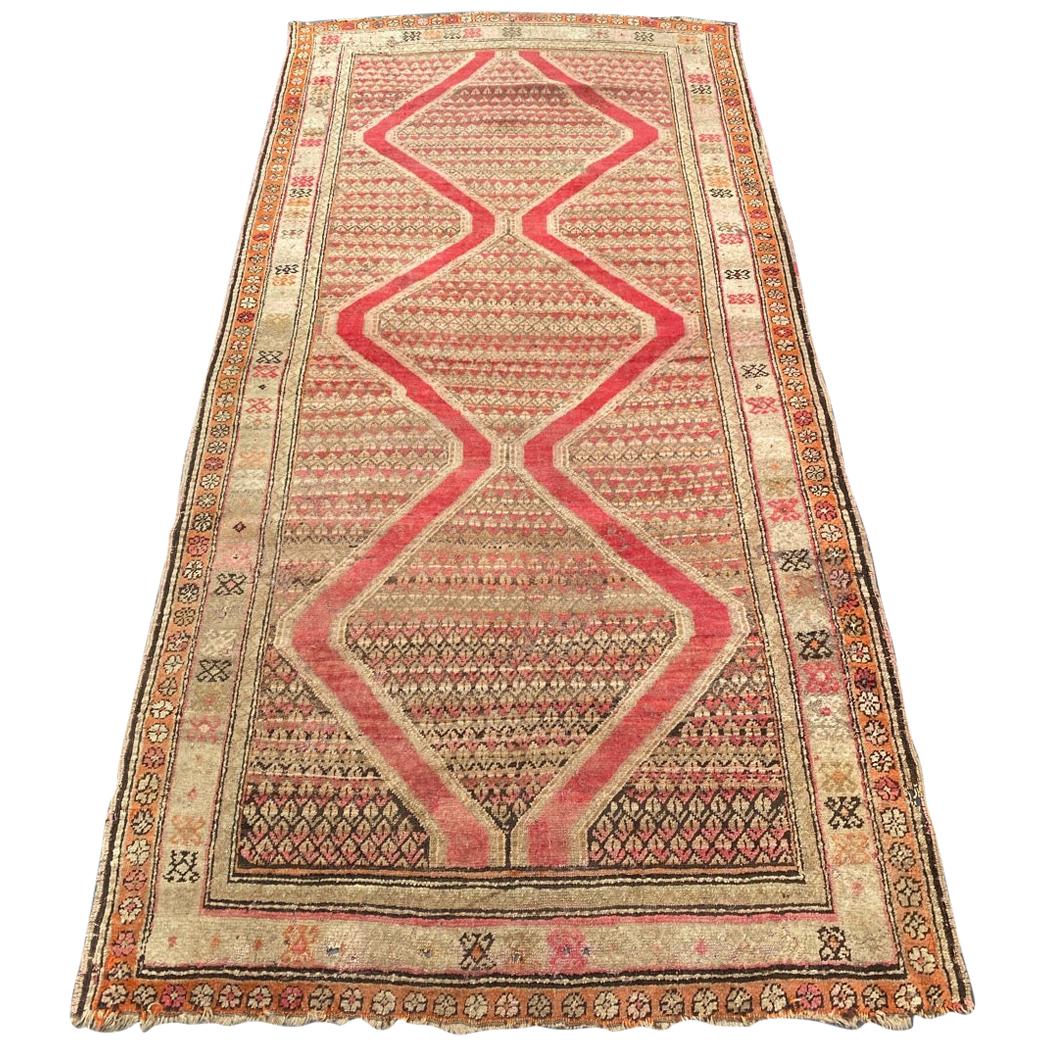 Distressed Antique Caucasien Karabagh Rug