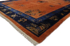 The Imperial Garden Scroll: An Antique Chinese Peking Masterpiece of Elegance
