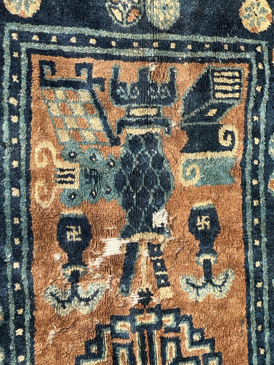 Distressed antique Chinese rug For Sale 3