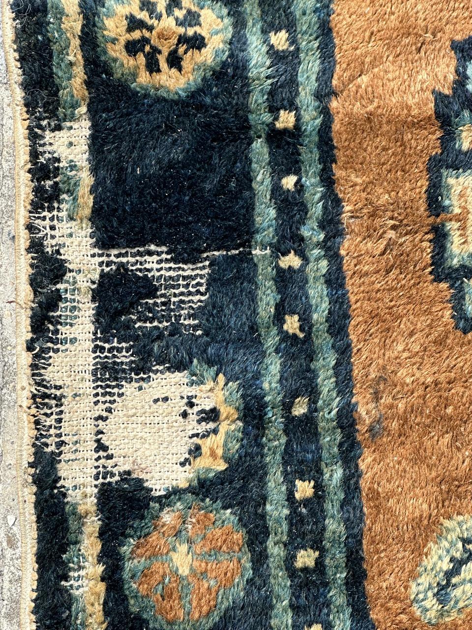 Distressed antique Chinese rug For Sale 7