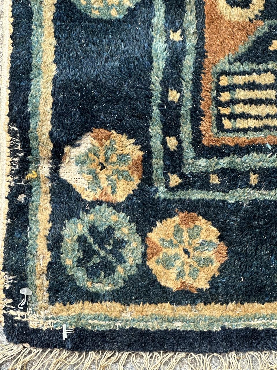 Distressed antique Chinese rug For Sale 8