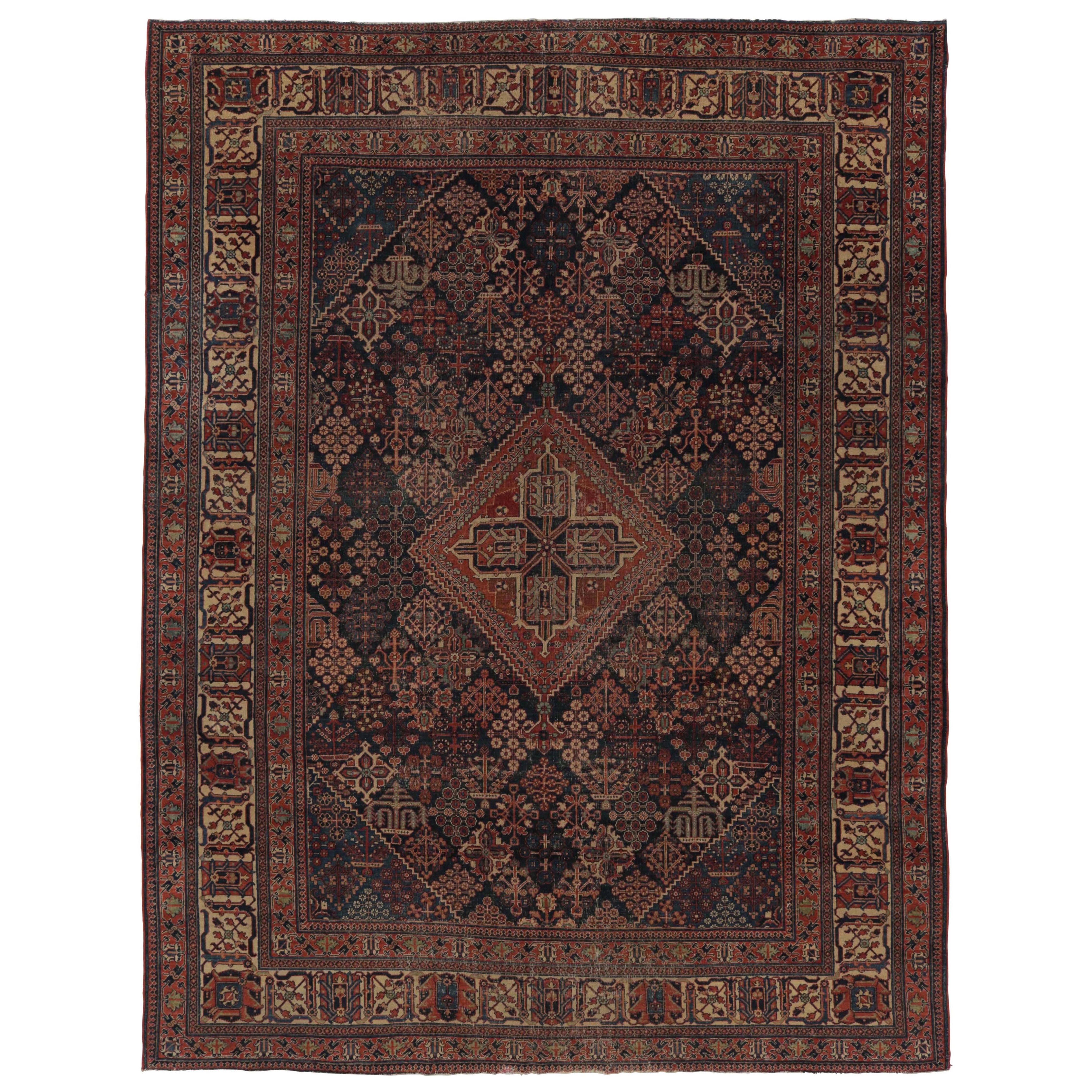 Antiker Heriz-Perserteppich, traditionelles Medaillon-Design - Rug & Kilim im Angebot
