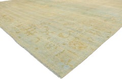 Distressed Antique Indian Agra Palace Rug with Tropical British Colonial Style