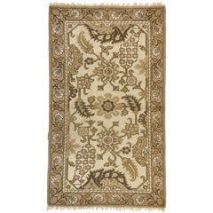 Alfombra antigua india Agra envejecida con moderno estilo rústico Shaker Style