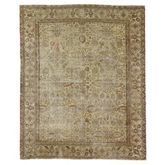 Distressed Antique Indian Agra with Modern Style and Industrial Aesthetic