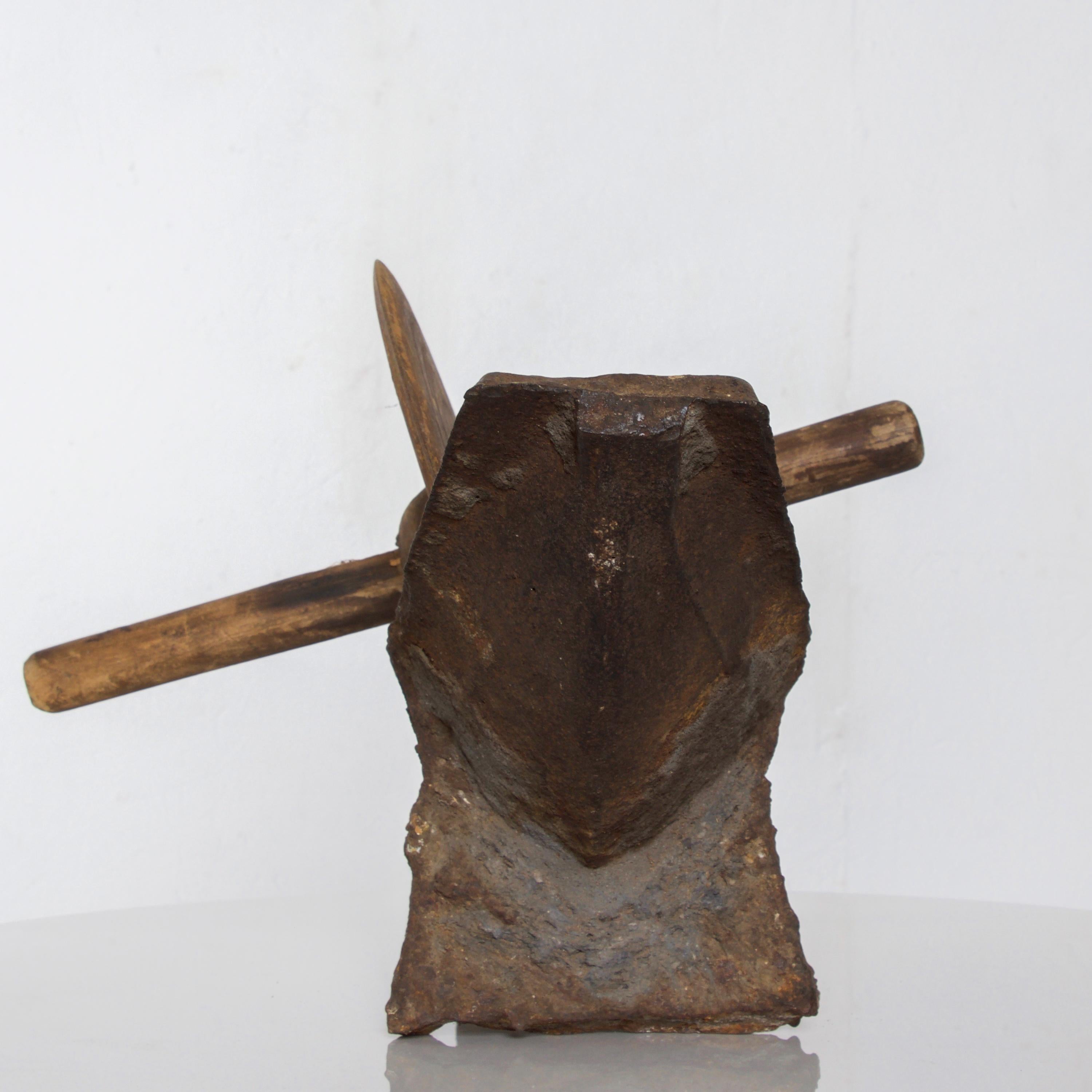  Antikes japanisches Mortar- Yagen-Krügewerkzeug aus Eisen, Yagen-Schmelzwerkzeug (Japanisch) im Angebot