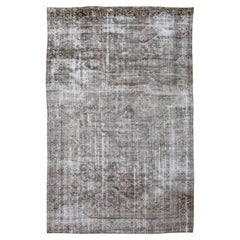 Alfombra de lana Mahal antigua envejecida 7'7''x12'