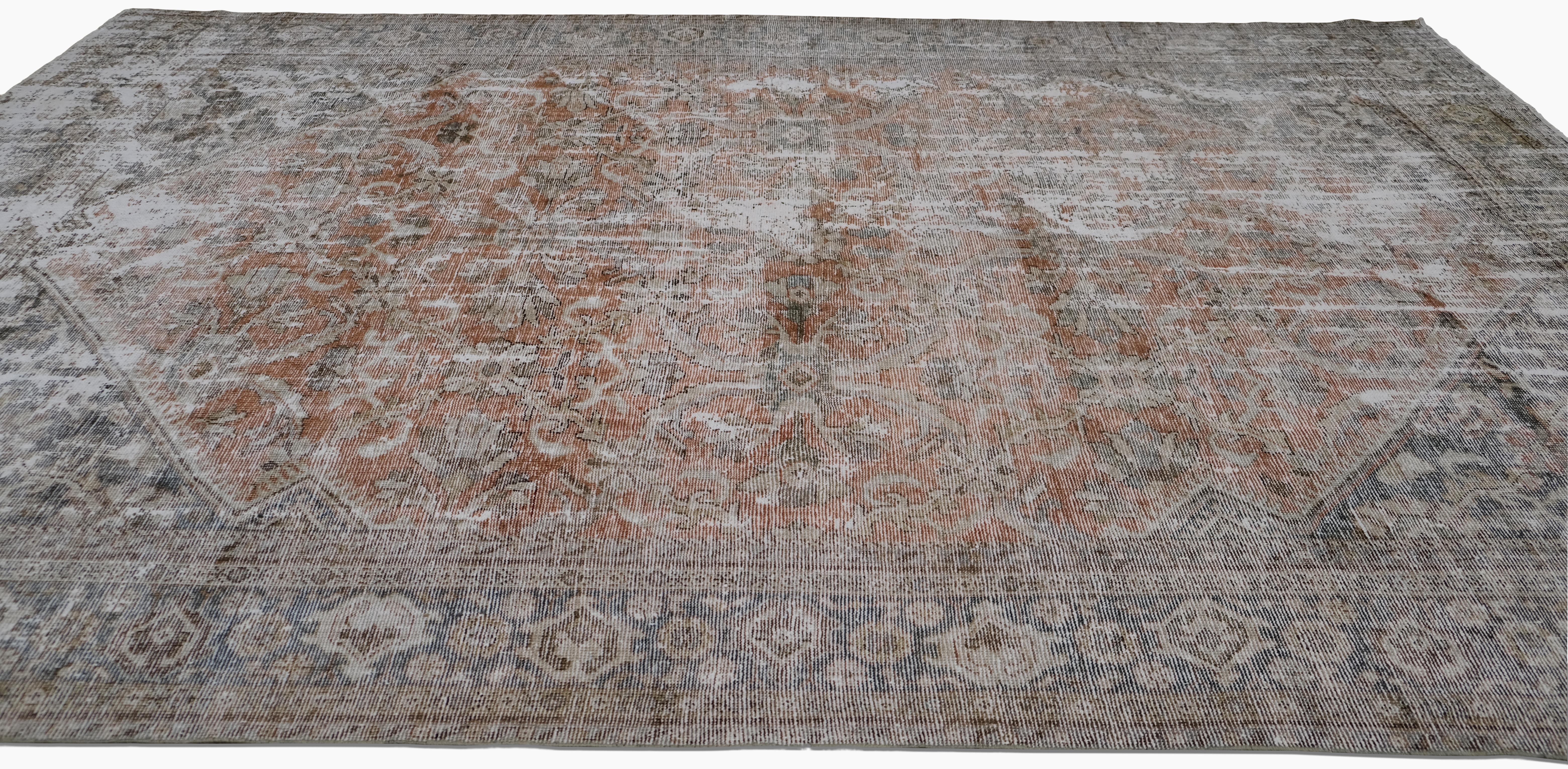 Antiker Mahal-Wollteppich im Used-Look 8'3''x12' im Used-Look (Malayer) im Angebot