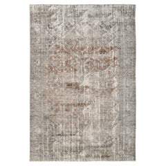 Distressed Antique Mahal Wool Rug 8'3''x12'