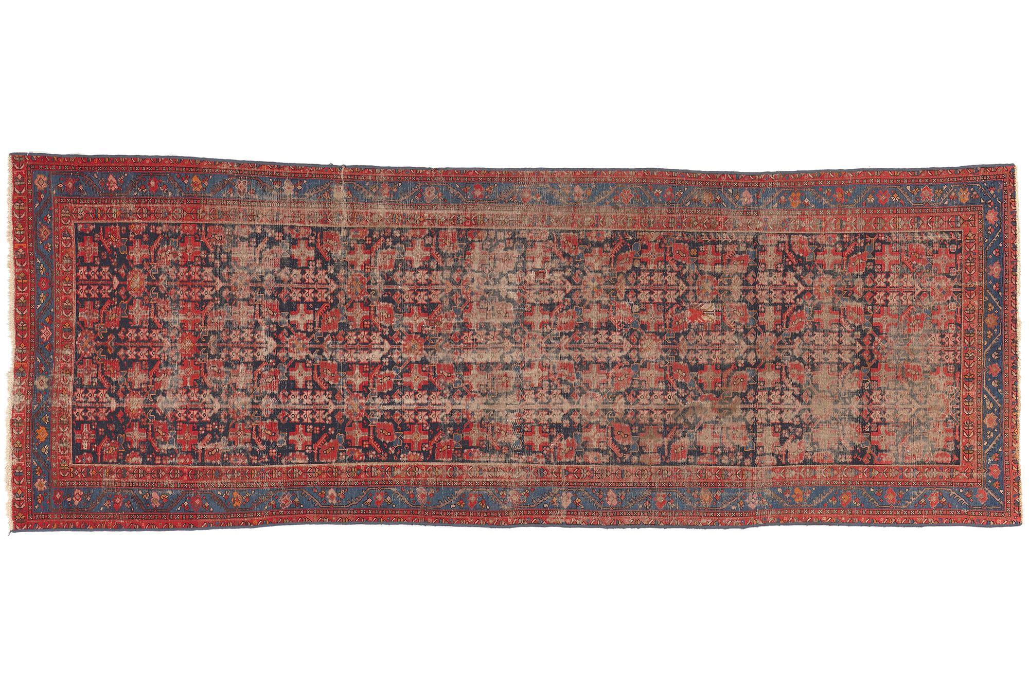 Antique Persian Malayer Rug, Rustic Luxe Meets Welcomed Informality For Sale 4