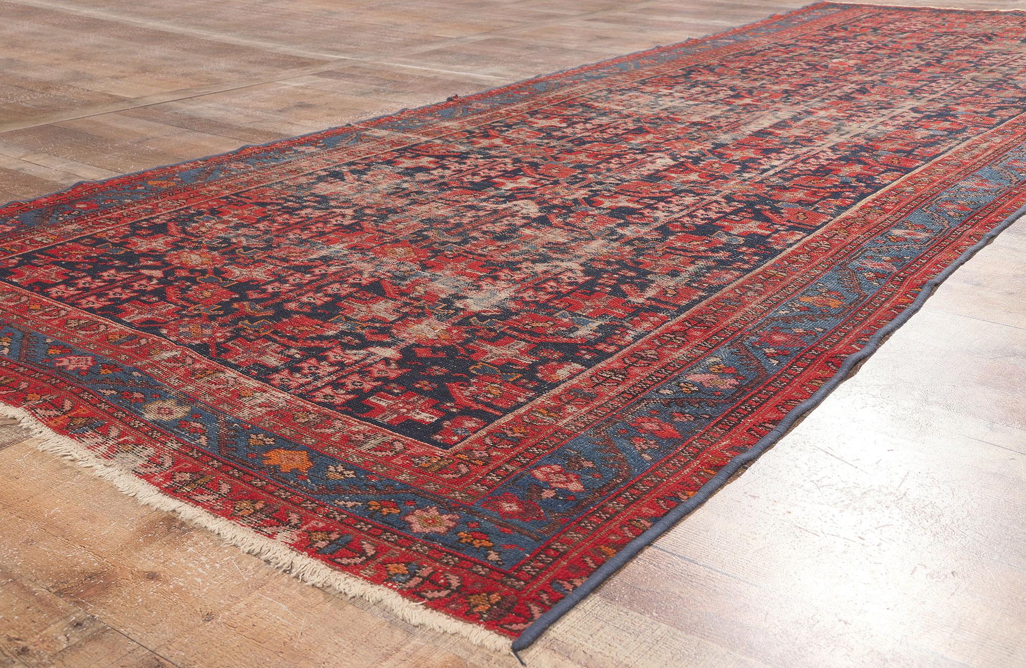 Antique Persian Malayer Rug, Rustic Luxe Meets Welcomed Informality For Sale 1