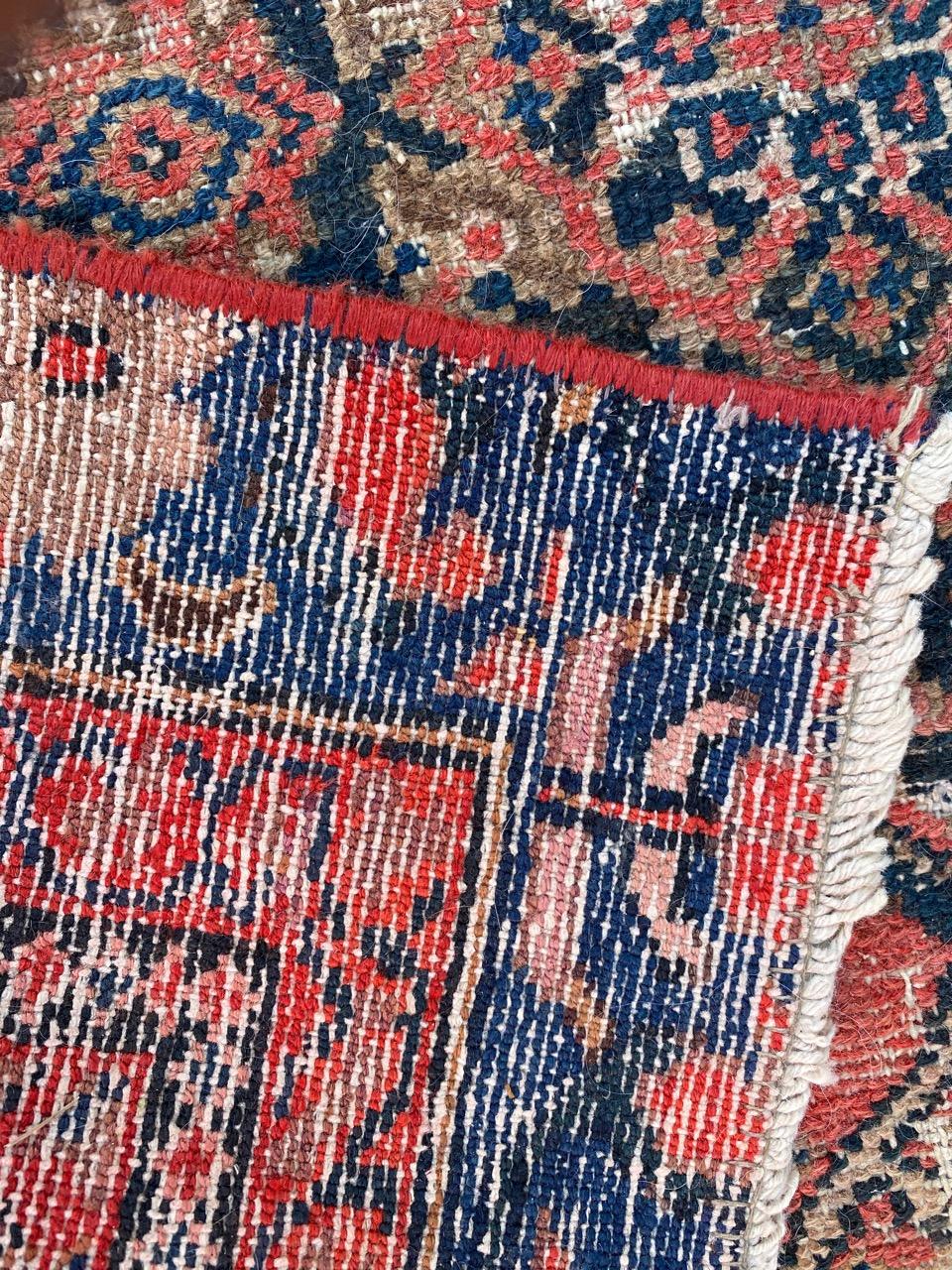 Distressed Antique Malayer Rug For Sale 7