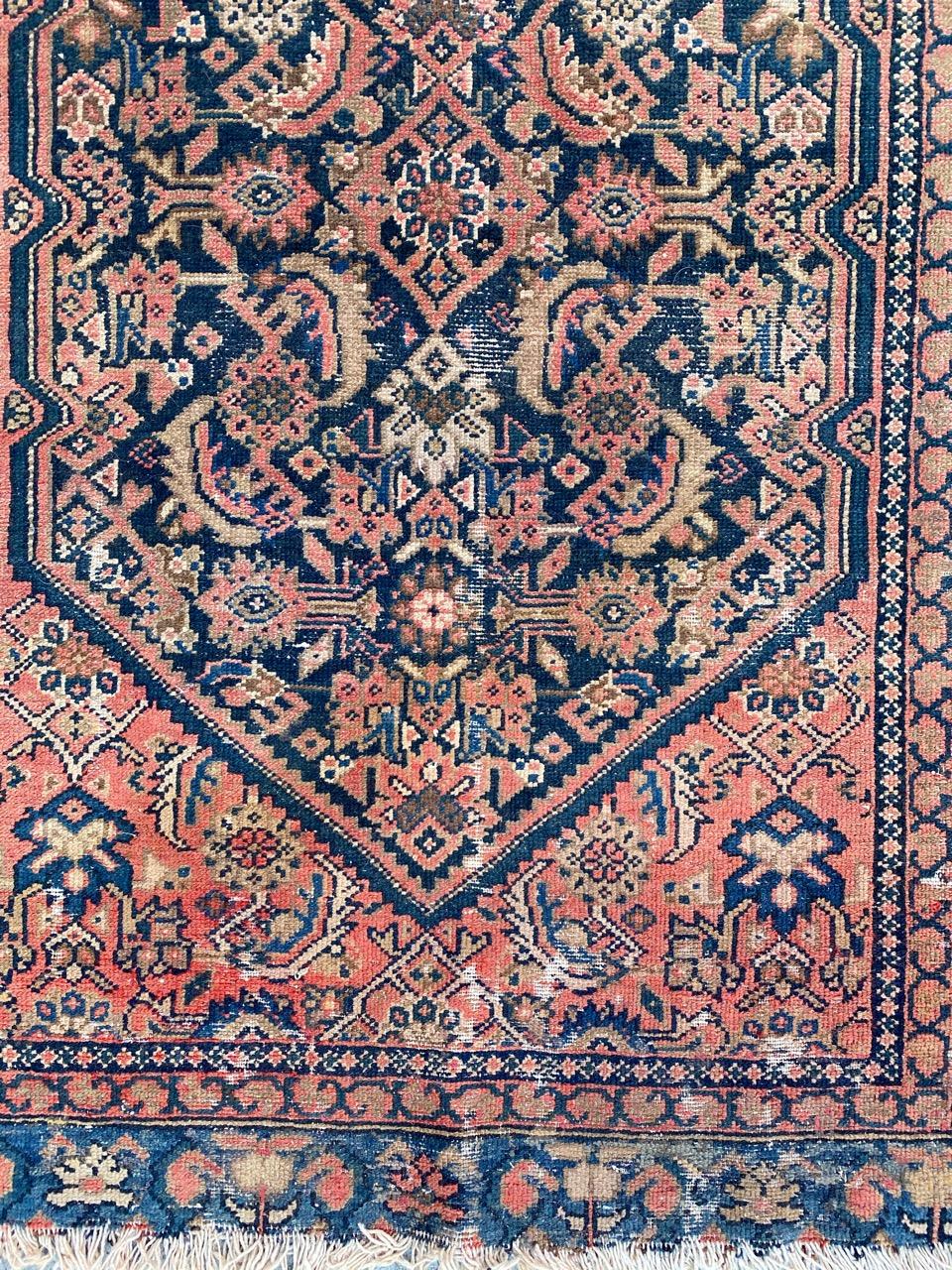 Asian Distressed Antique Malayer Rug For Sale
