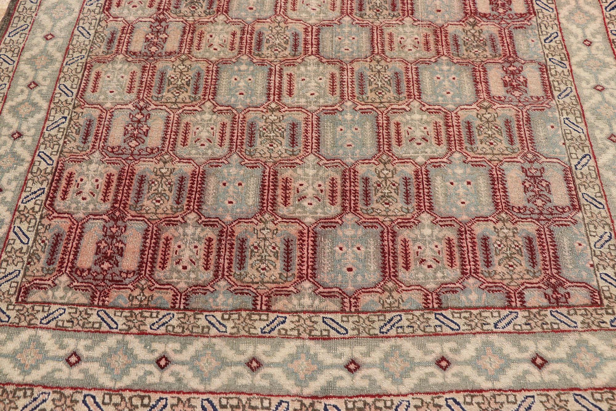 Hand-Knotted Distressed Antique Persian Azerbaijan Gallery Rug For Sale