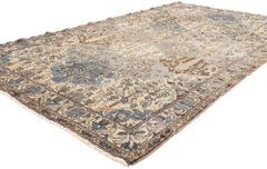Distressed Antique Persian Bakhtiari Gallery Rug with Modern Style