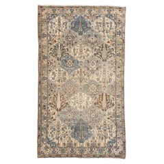 Distressed Antique Persian Bakhtiari Gallery Rug with Modern Style