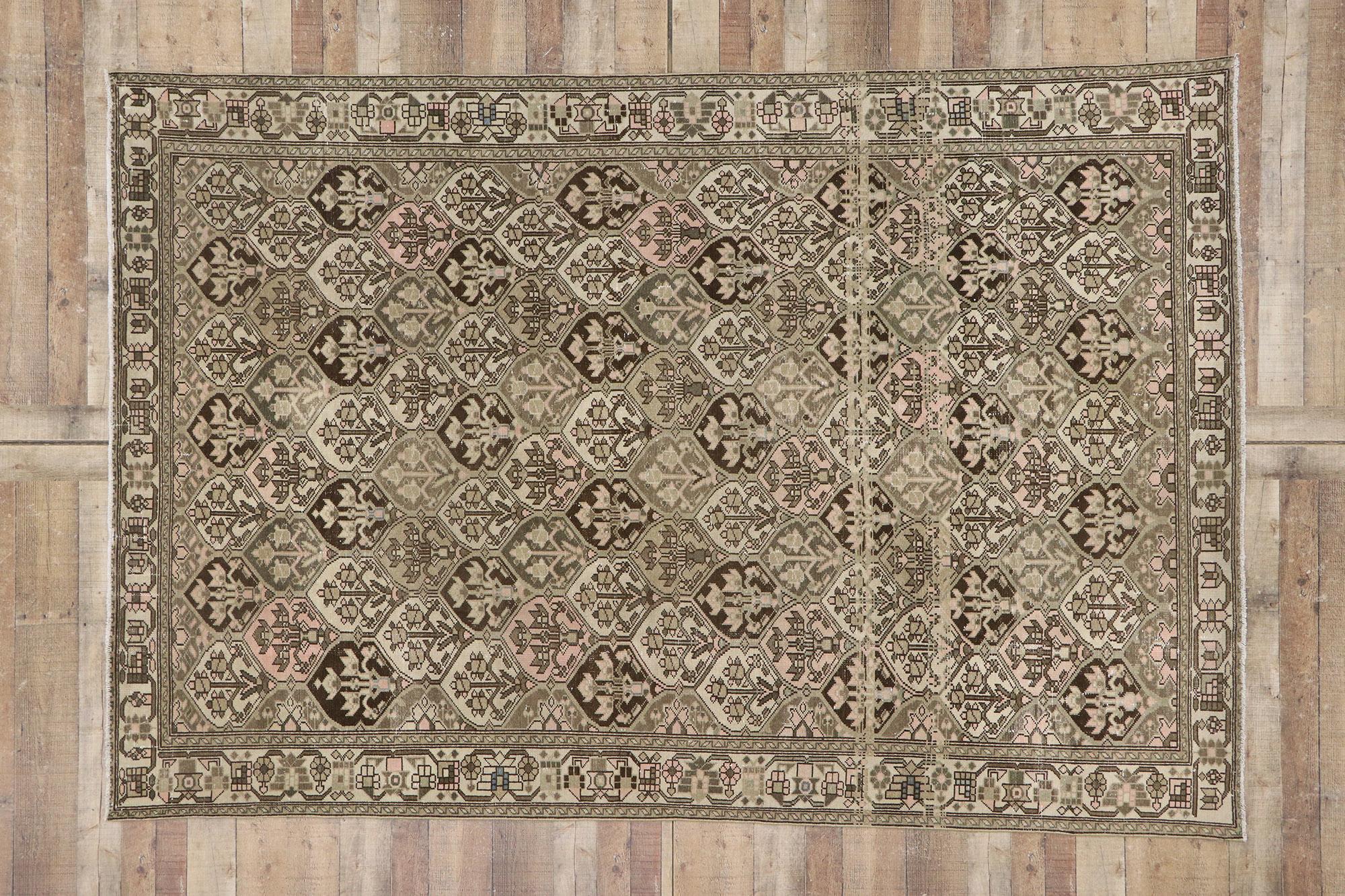 Distressed Antique Persian Bakhtiari Rug For Sale 1